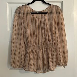 Peplum Blouse with Cinched Waist - Size S